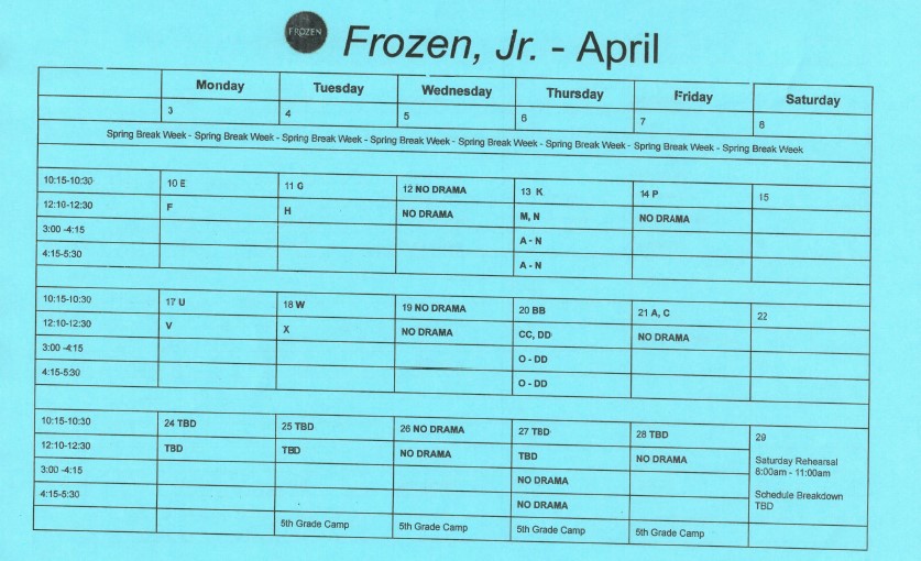 frozen april